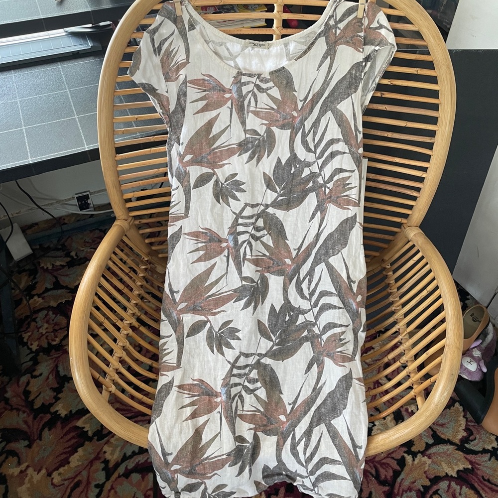 🌿100% Linen Bird of Paradise Dress🌿